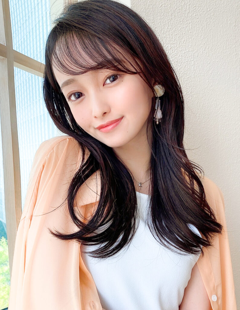暗髪ツヤ春カラー